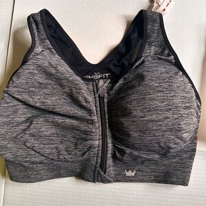 SHEFIT Lounge Bra in Heathered Gray. Size 3 Luxe.